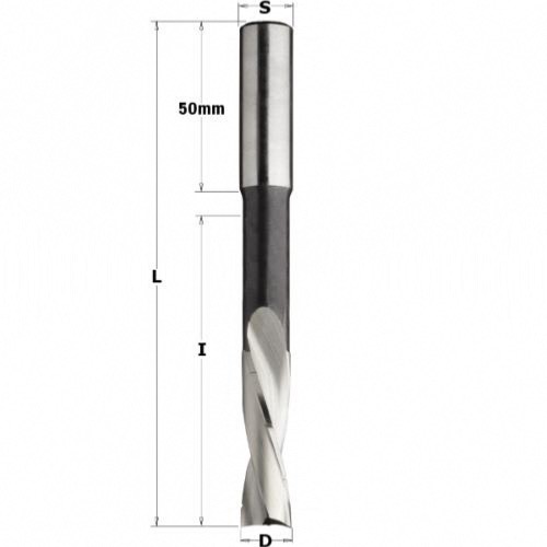 Mèche à mortaiser hss coupe hélicoïdale - Diamètre 6 mm - Queue de 13mm - CMT 160