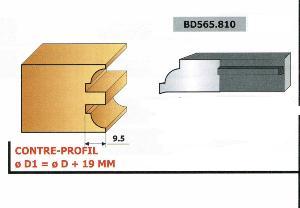 Jeu de 2 Couteaux Contre-profil QUART DE ROND 7mm - Travail par dessus - Le ravageur BD565810