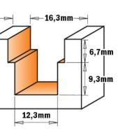 Fraise à Défoncer Carbure CMT pour crémone - Diamètre 12.3 et 16.3 mm - Queue de 8 mm