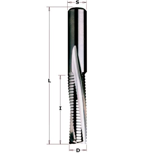 FRAISE A DEFONCER HELICOIDALE EBAUCHE NEGATIVE - Diamètre 12mm série extra-longue pour C.N