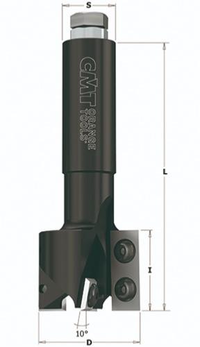 Fraise à Défoncer CMT à Plaquettes - Diamètre 40 mm -  Hauteur 29.5 mm - Queue de 20 mm