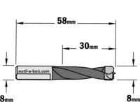 Mèche cylindrique pour machines Mafell® modele DDF40 diamètre 8 mm