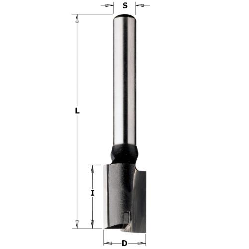 FRAISE A DEFONCER CARBURE - Diamètre 16 MM série extra-longue - Queue de 8 MM