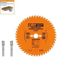 Lame circulaire CMT pour coupes de précision  - Diamètre 260mm - Alésage 30mm - 48 dents alternées - Ep 2,8/1,8 - CMT Orange tools