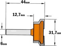 Fraise CMT pour tiroirs - Queue de 6 mm