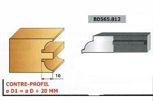 Jeu de 2 Couteaux Contre-profil QUART DE ROND 8mm - Travail par dessus - Le ravageur BD565812