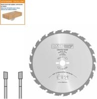 Lame circulaire carbure BOIS - Diamètre 350mm - Alésage 30mm - 24 dents alternées + anti-recul - Ep 3,2/2,2 - CMT Orange tools